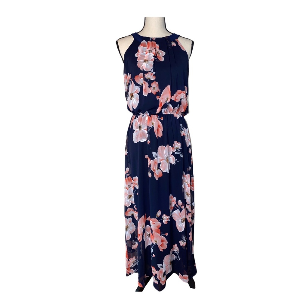 Signature by Robbie Bee Sleeveless Halter Floral NWT Size:6